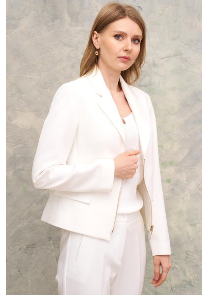 Mono Yaka-Fermuarlı Ceket indirimleri