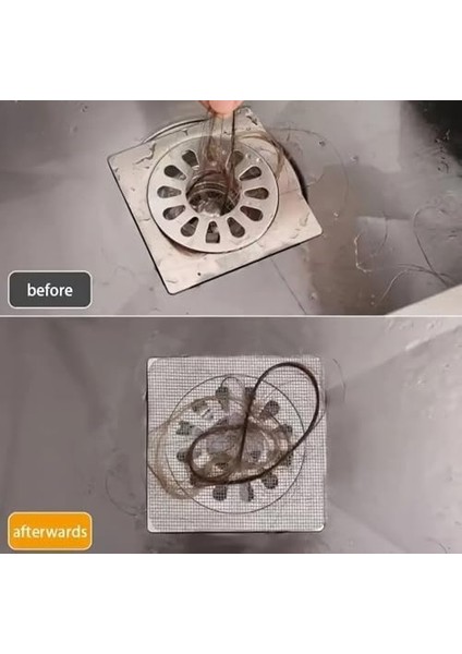 Tek Kullanımlık Banyo Gideri Süzgeci ve Yapışkanlı Mutfak Evye Çöp Ayırıcı Seti, Saç Kıl Tutucu 10 Adet