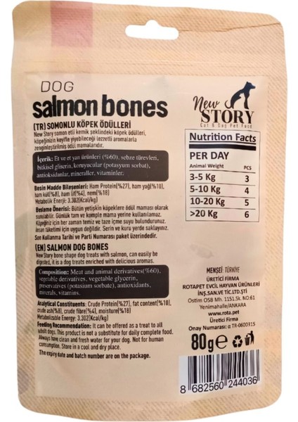 Dog Salmon Bones 12X80GR. Somonlu, Köpek Ödül Maması modelleri
