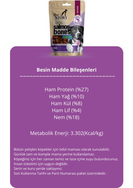 Dog Salmon Bones 12X80GR. Somonlu, Köpek Ödül Maması fırsatları