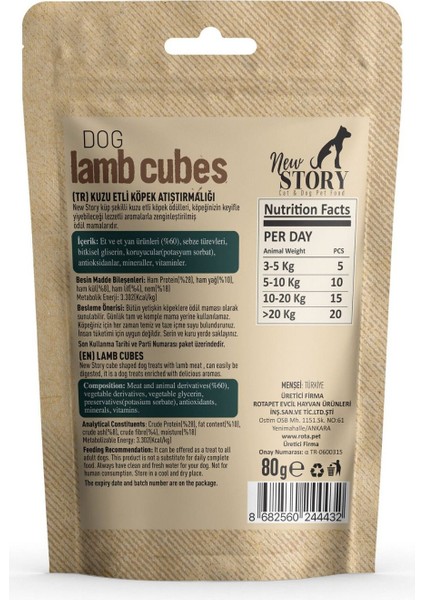 Dog Lamb Cubes 3X80GR. Kuzu Etli, Köpek Ödül Maması modelleri