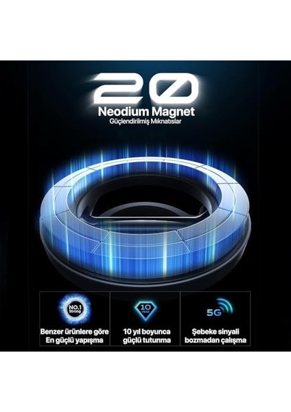 Magsafe ile Uyumlu Ultra Güçlü Mıknatıslı ve 360 Dönebilen Yüksekliği ve Ekran Açısı Ayarlanabilen Matlaştırılmış Çelik Malzeme Lüks Tasarım Araç Telefon Tutucu fiyatları