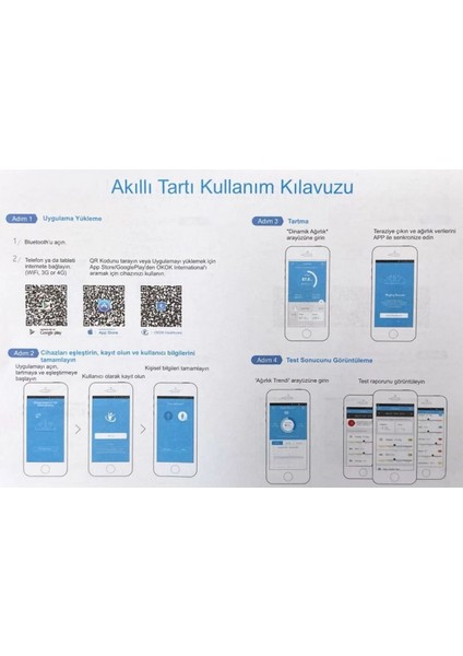 Teknoloji Digital Baskül Su Kas Vücut Kitle Endeksi Kilo Ölçer Tartı