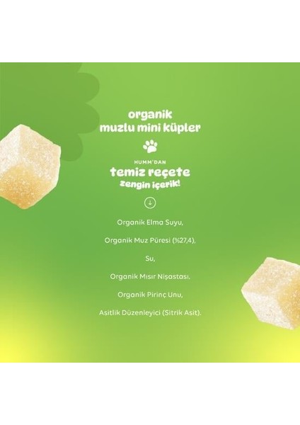 Humm Organik Muzlu Glutensiz Vegan Mini Küpler 30 gr modelleri