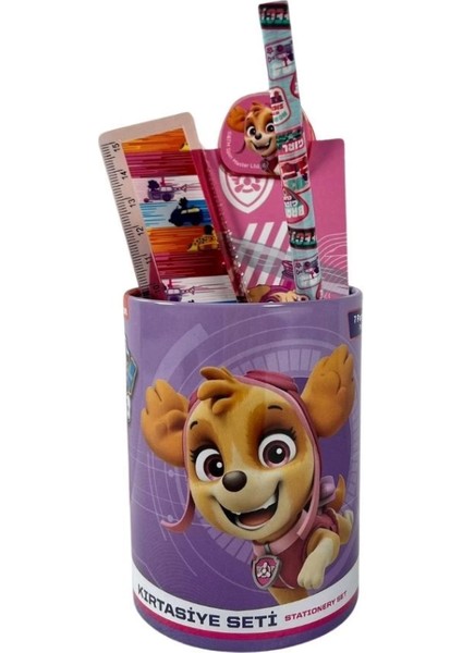 Paw Patrol Metal Kalemlikli 7 Parça Kırtasiye Seti
