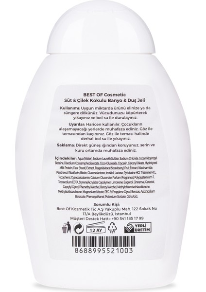 Nemlendirici Süt & Çilek Duş Jeli 400 ml fırsatları