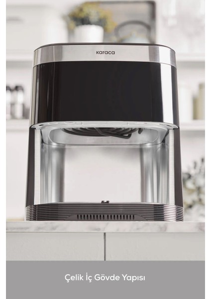 10 Farklı Pişirme Modu 9l Smart Screen Geniş Hazne Inox Airfryer 8 Kişilik