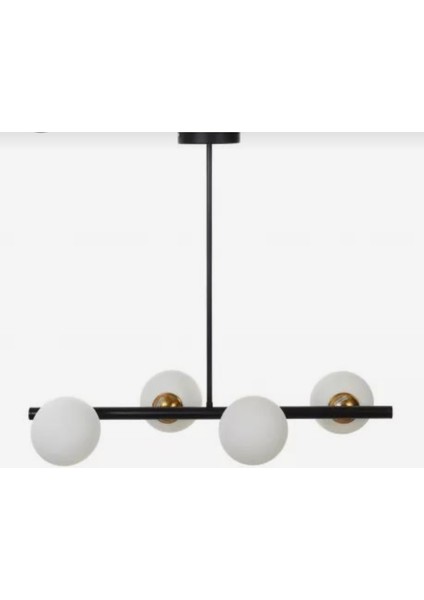 Mylights Dörtlü Masa Üstü Sarkıt Avize Opal Camlı Moder Spor Sarkıt Avize