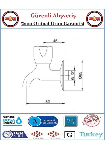 Kısa Musluk - %100 Prinç - 2 Yıl Garanti - Orjinal Ürün fiyatları