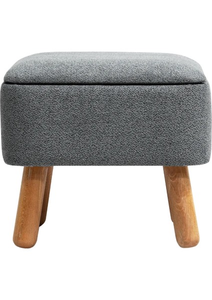 Orso Bohem Sandıklı Puf, Gri