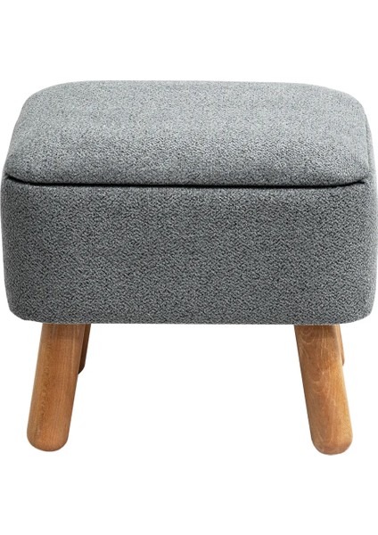 Orso Bohem Sandıklı Puf, Gri