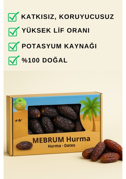 Doğal Mebrum Hurma | Medine Hurması | Taze & Seçme