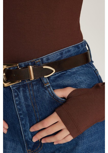 Kadın Regular Fit Klasik Kesim Viskon Kumaş Balıkçı Yaka Kahverengi Bluz modelleri