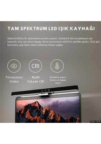 33CM Göz Koruyucu Pc-Laptop Monitör Lambası - USB Bağlantılı 3 Farklı Tonda Aydınlatma. fırsatları