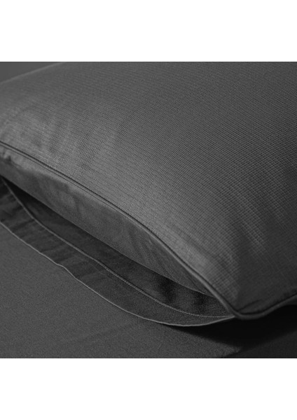 %100 Pamuk Percale Nevresim Seti 160X220 cm Antrasit - Pure Serisi fırsatları