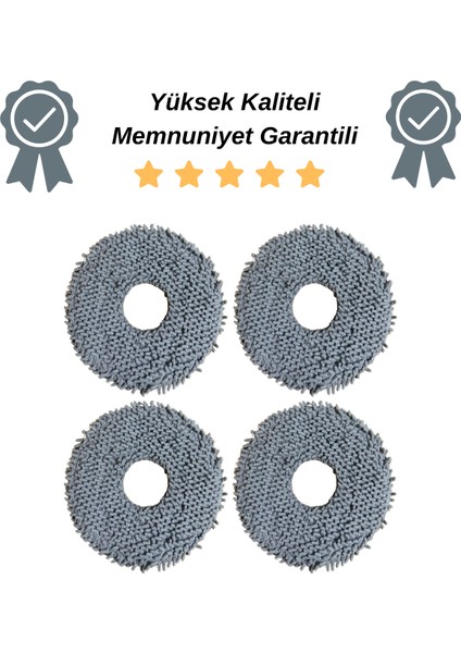Roborock Qrevo L Uyumlu 4 Adet Mikrofiber Mop Bez