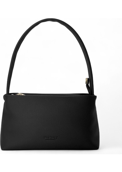 Kadın Basic Tek Saplı Fermuarlı Baget El ve Omuz Çantası 27X15X7 cm