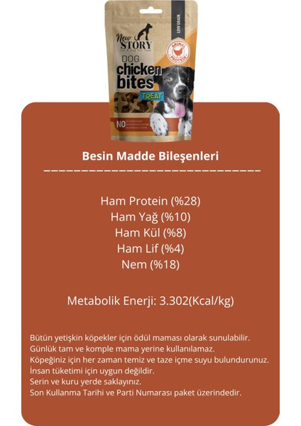Dog Chicken Bites 12X80GR. Tavuklu, Köpek Ödül Maması fırsatları
