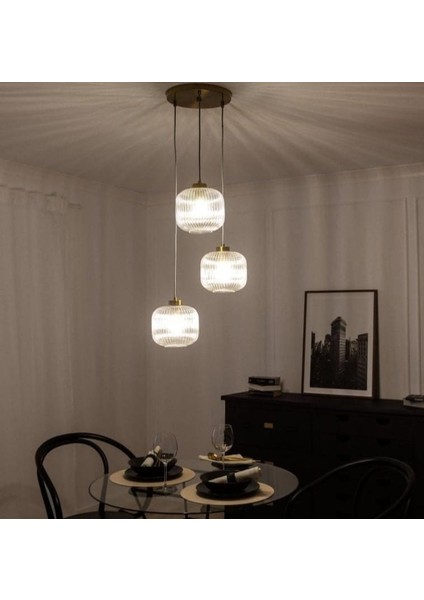 Mylights Rustik Üçlü Tavan Sarkıt Şeffaf Cam Rustik Vintage Avize Salon avize yatak odası masaüstü otel kafe aydınlatma