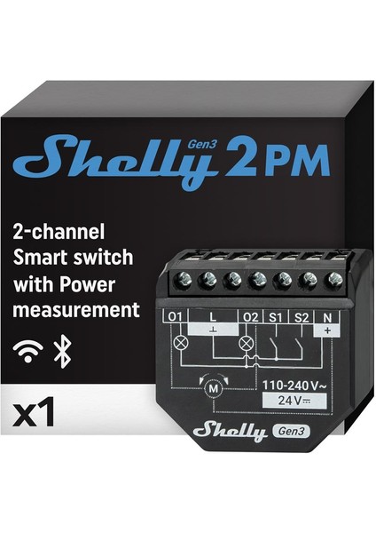 2pm Gen3 Enerji Ölçümlü 2 Kanallı Akıllı Röle