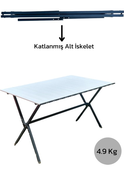 Büyük Katlanır Çantalı Alüminyum Masa (102X70 Cm) modelleri