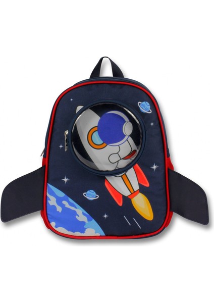 Ümt Çanta Erkek Çocuk Astronot Baskılı Lacivert Kırmızı Anaokulu Sırt Çantası - 5127 fiyatları