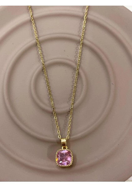 Baget Model Gold ve Gümüş Renk Seçenegiyle Çelik Kolye