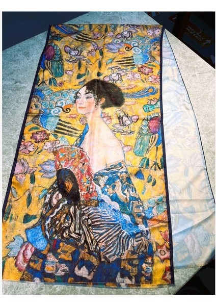 Fular Gustav klimt Art nouveau Desen 175X45