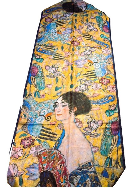 Fular Gustav klimt Art nouveau Desen 175X45 fiyatları