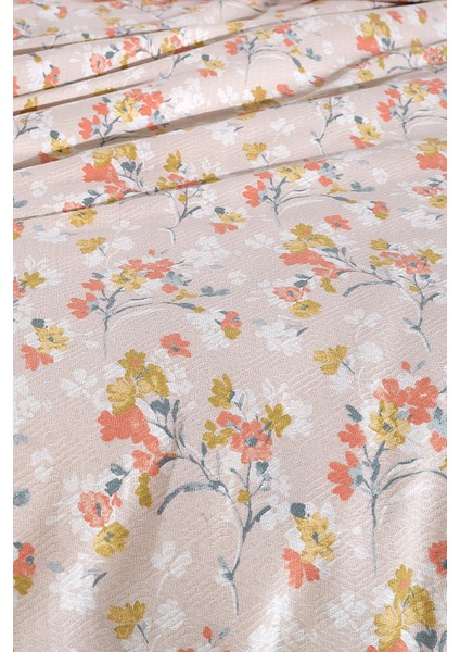 Floret Pike Çift Kişilik (200X220 Cm) Ekru
