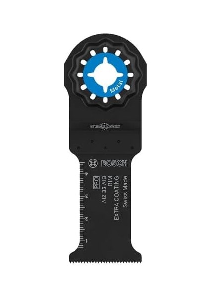 1x Pro Aız 32 Aıb Daldırmalı Kesim Testere Bıçağı (Demir Içermeyen Metaller, Genişlik 32 Mm, Professional Aksesuar Çok Fonksiyonlu Makine)
