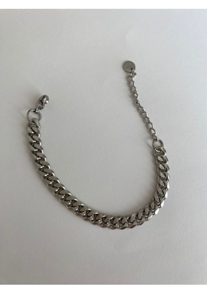 Çelik Zincir Model Silver Bileklik