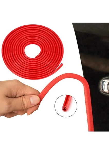 Man Tgs Oto Araç Kapı Koruma Fitili 5metre Kırmızı Renk Çarpma Çizilme Önleyici Fitil