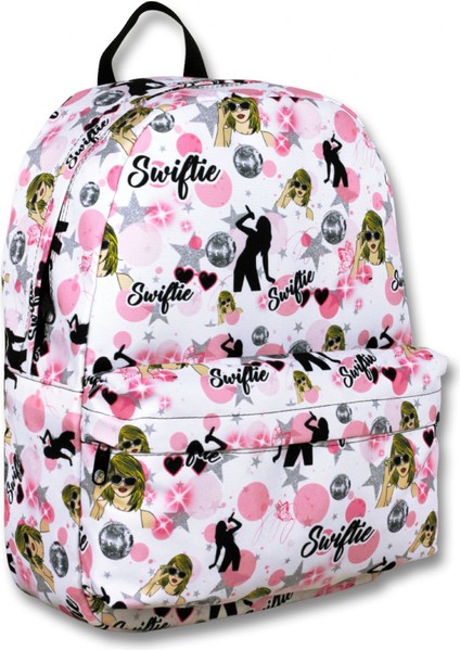 Kız Çocuk Pembe Siyah Müzik Baskılı Ilkokul Sırt Çantası - 5080