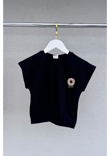Cotton Nakış Detaylı Kız Çocuk Lastikli Tişört modelleri