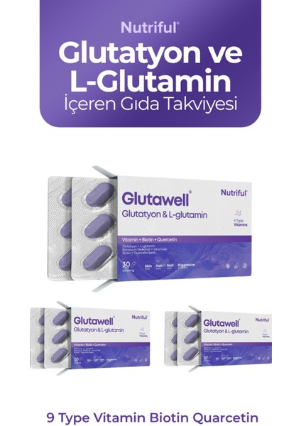 Nutrful Glutatyon ve L-Glutamin Içeren 90 Tablet