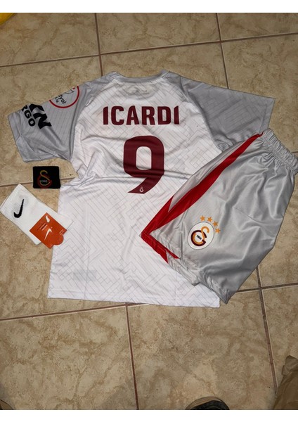 Gâlatâsarây 2023-24 Sezon Beyaz Icardi Çocuk Deplasman FORMASI-ZP04