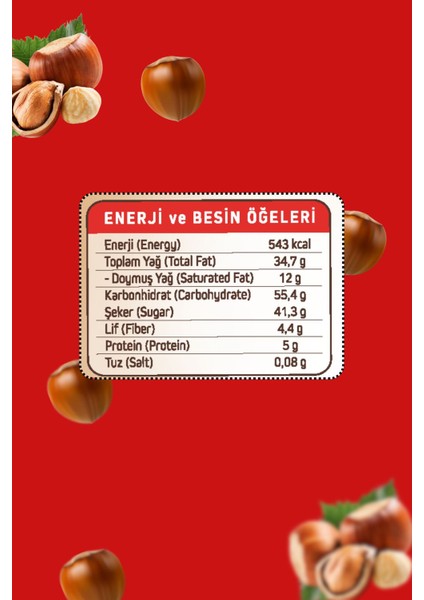 Kahvaltılık Sürülebilir Doğal Katkısız 650GR Özel Üretim Fındık Kreması Ekstra