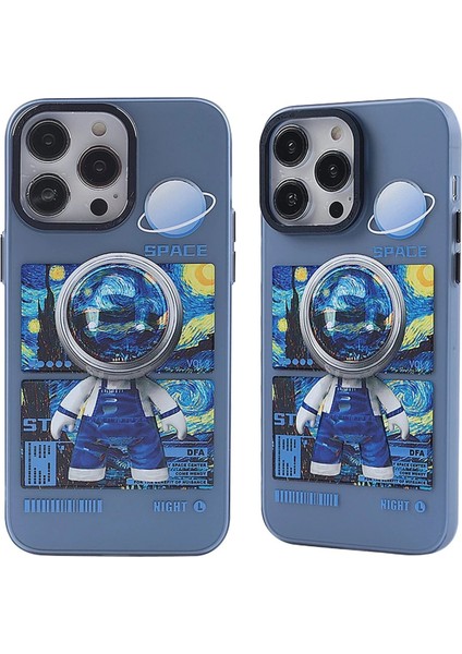 iPhone 12 Pro Max Kılıf Prada Desenli Kapak - Prada Mavi - 1