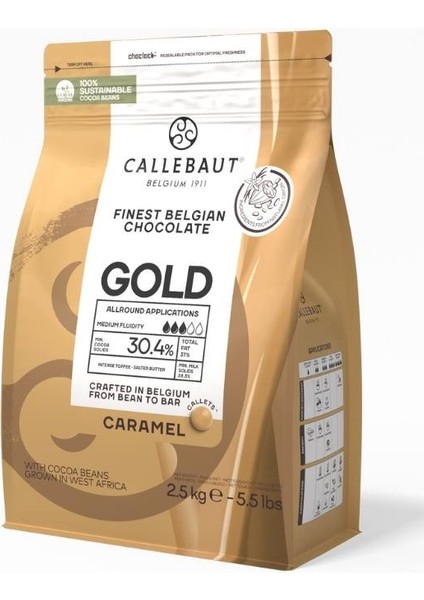 Gold Karamel Kuvertür Drop Çikolata 2.5 Kg modelleri