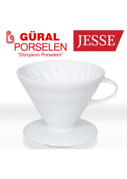 V60 Porselen Dripper Kahve Demleme Defoludur