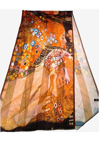 Fular Gustav klimt – The kiss Desenli