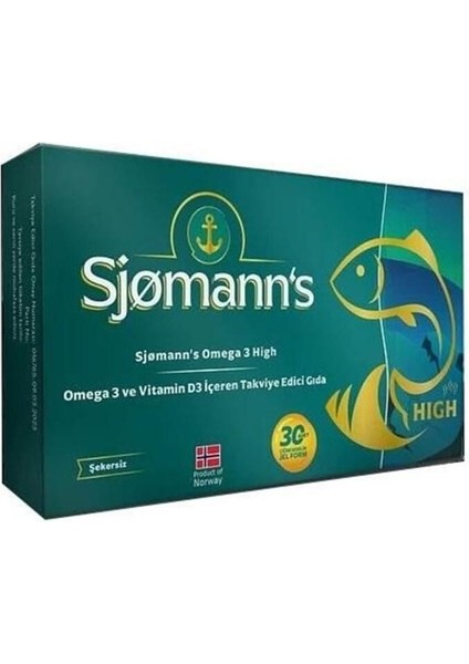 Sjomann's Omega-3 High 30 Çiğnenebilir Jel Tablet