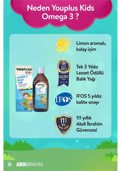 Youplus Kids Omega-3 150 ml 2 Adet fiyatları