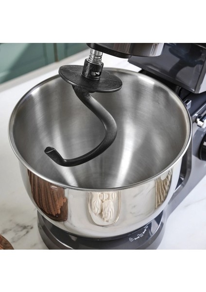 Chef 5 L Lik Paslanmaz Çelik Hazneli Stand Mikser Siyah 1500W Ultra Güçlü Motor