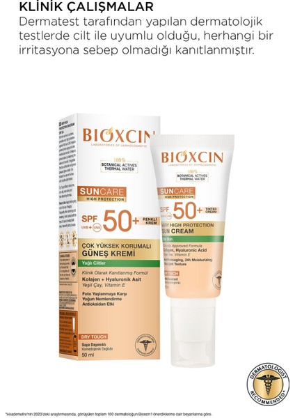 Asfstore Bioxcin Sun Care Güneş Krem Renkli Yüksek Korumalı Yağlı Ciltler Için SPF50+ 50 ml