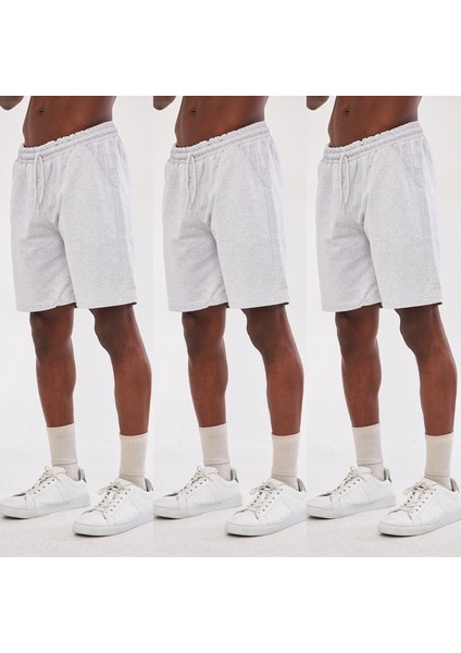 Unisex 3'lü Renkli Basic Şort