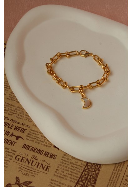 Altın Kaplama Ay Figürlü Tfany Model Gold Bileklik fiyatları