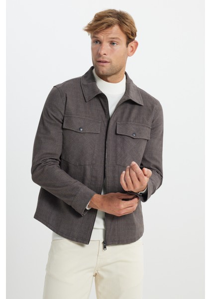 Standart Fit Normal Kesim Pamuklu Yan Cep Gömlek Ceket fırsatları