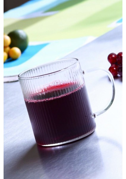 Ava Üfleme Cam Kulplu Kupa Bardak 250 ml